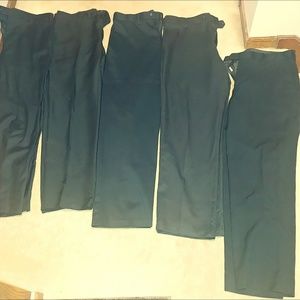 5 Black slacks. various brands. all 36x32.
